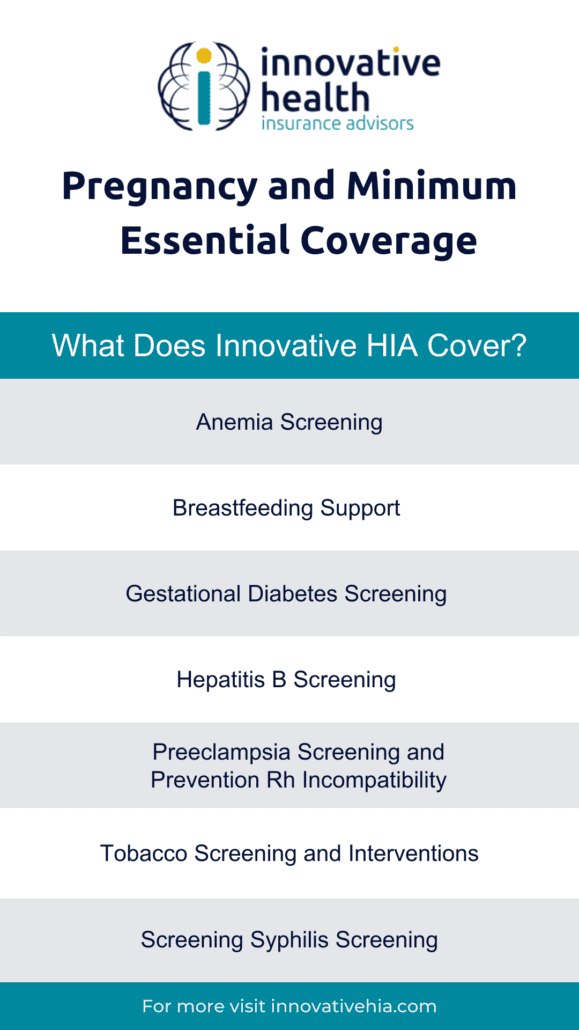 Infographic about Pregnancy and Minimum Essential Coverage